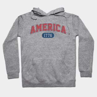 America Arched Varsity Font Hoodie